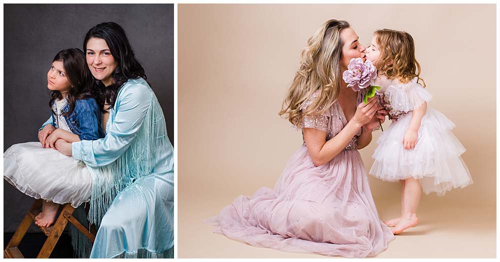 mother daughter photographer london young mother and daughter portraits with mother daugher kissing each other